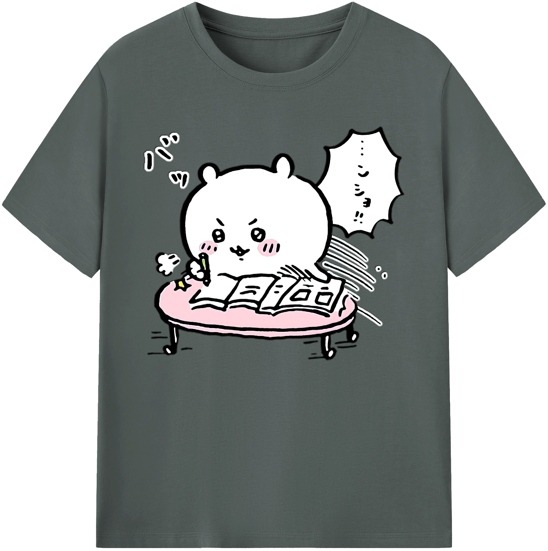 （画像用） ちいかわ ちいかわ Chii-kawa chiikawa 綿100％ メンズ半袖Tシャツ｜肌触りやわらか＆通気性